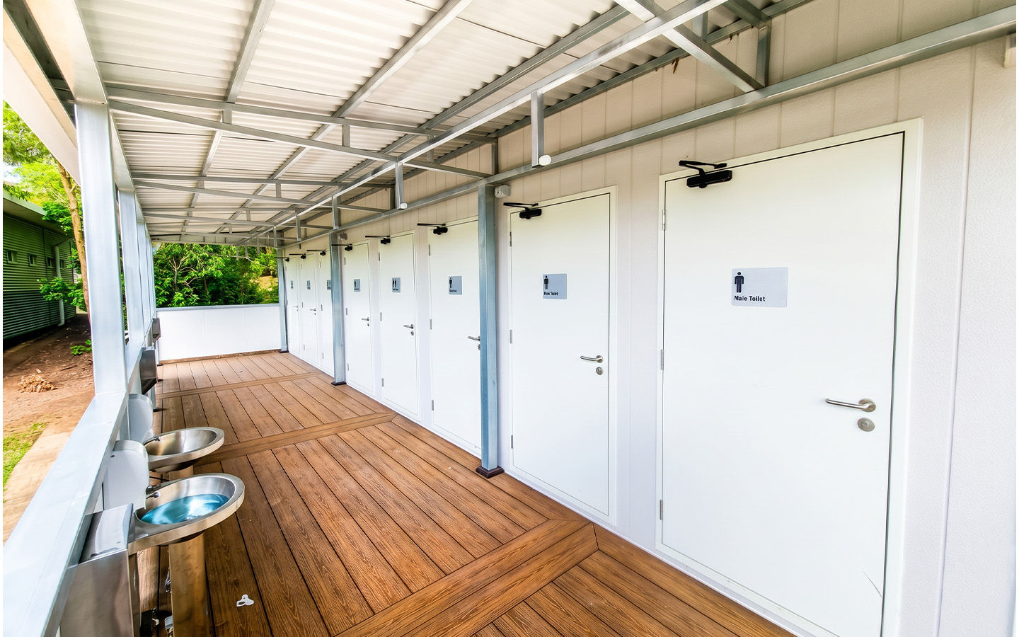 Modular ablution block exterior